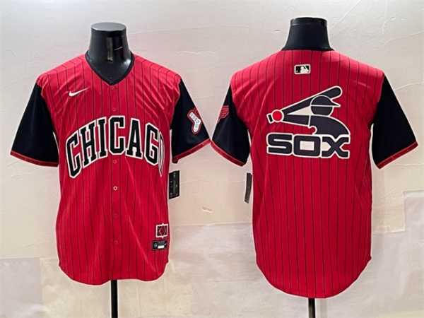Mens Chicago White Sox Team Big Logo Red Black 2025 City Connect Limited Stitched Jersey->chicago white sox->MLB Jersey